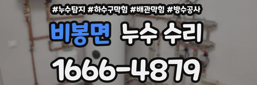 비봉면 누수 수리