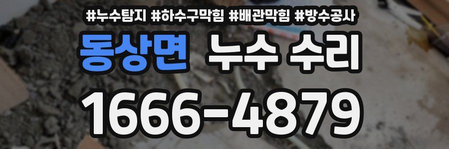 동상면 누수 수리