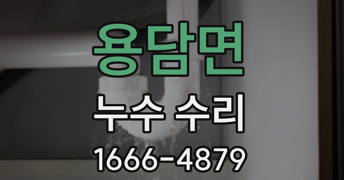 용담면 누수 수리