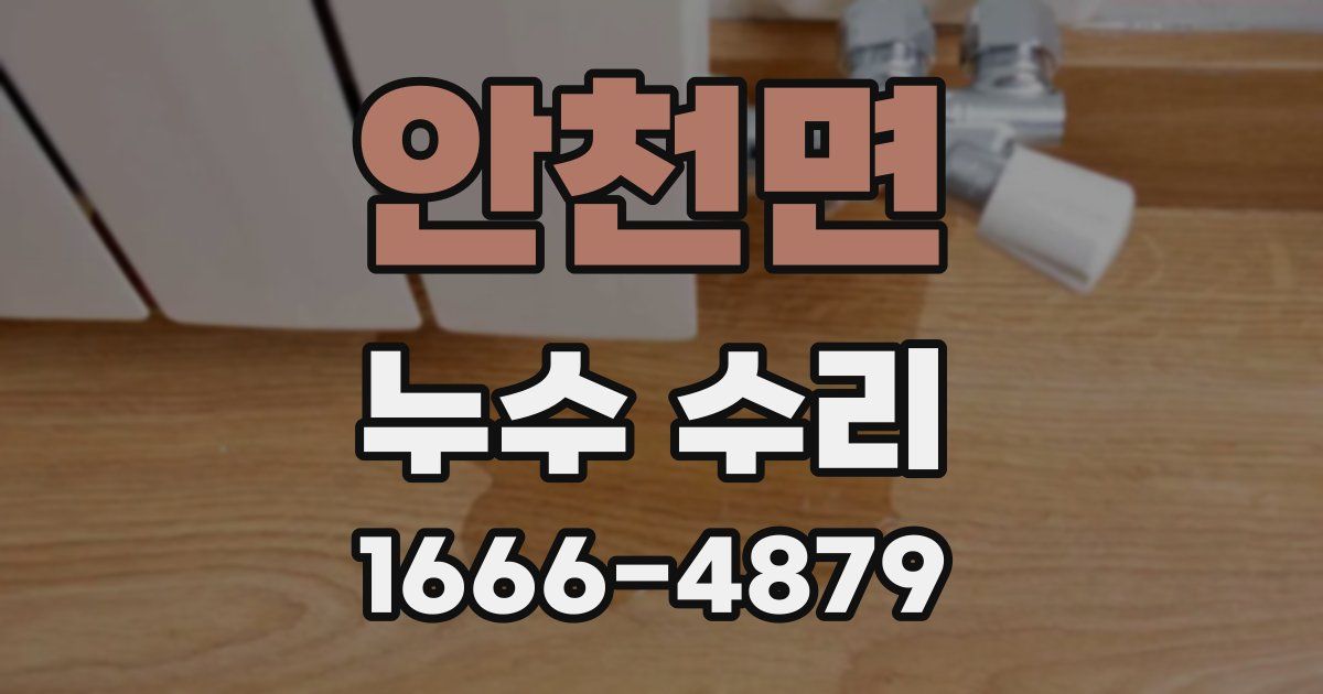 안천면 누수 수리