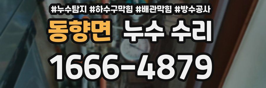 동향면 누수 수리
