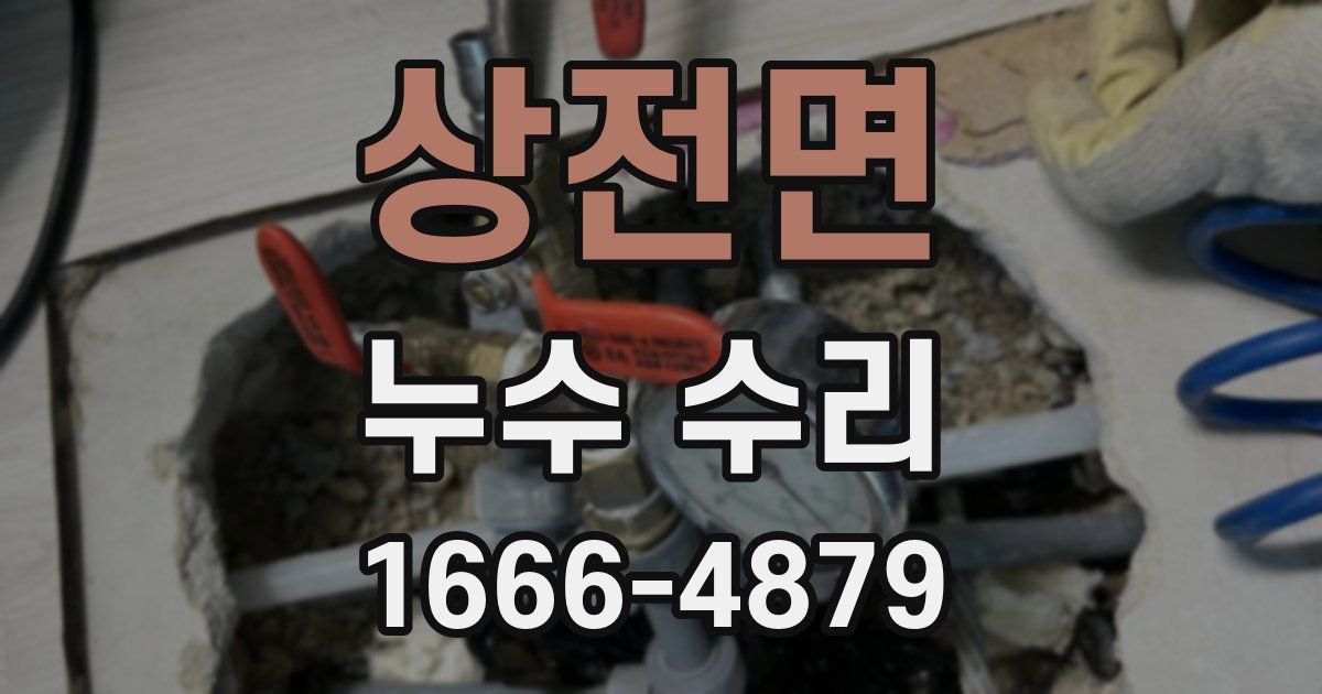 상전면 누수 수리