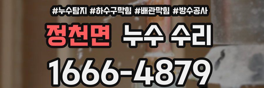정천면 누수 수리