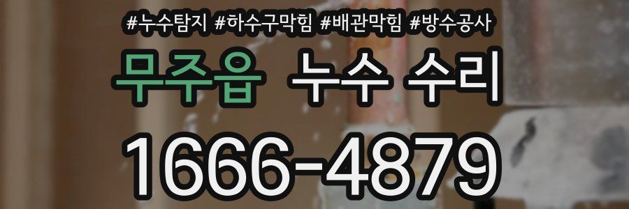 무주읍 누수 수리