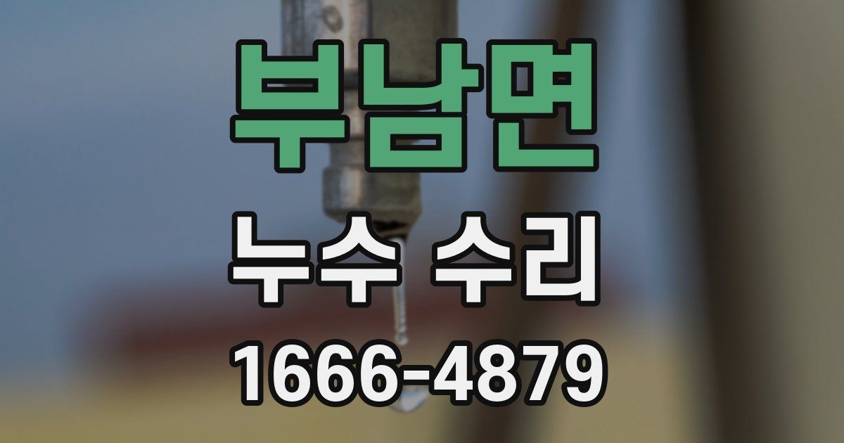 부남면 누수 수리
