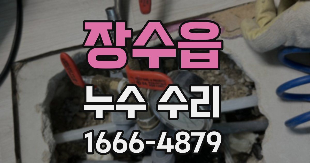 장수읍 누수 수리
