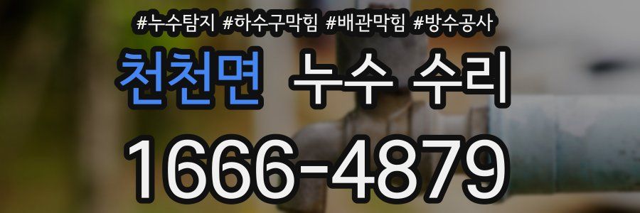 천천면 누수 수리