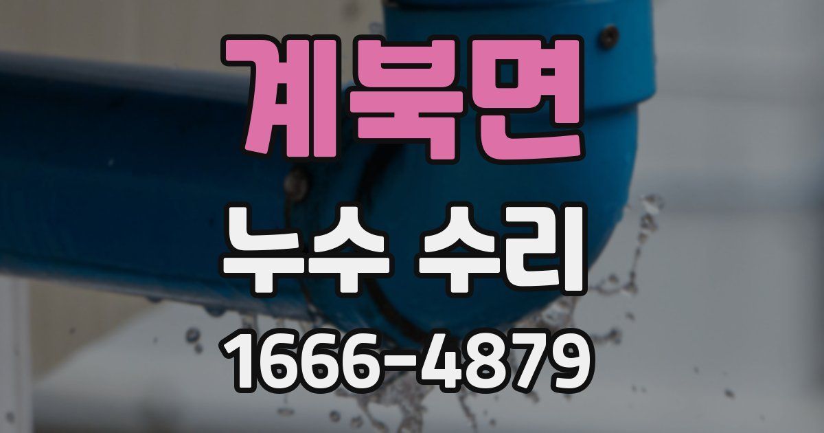 계북면 누수 수리