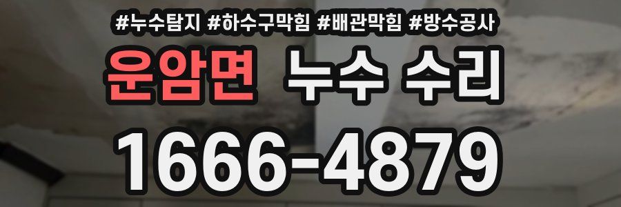 운암면 누수 수리