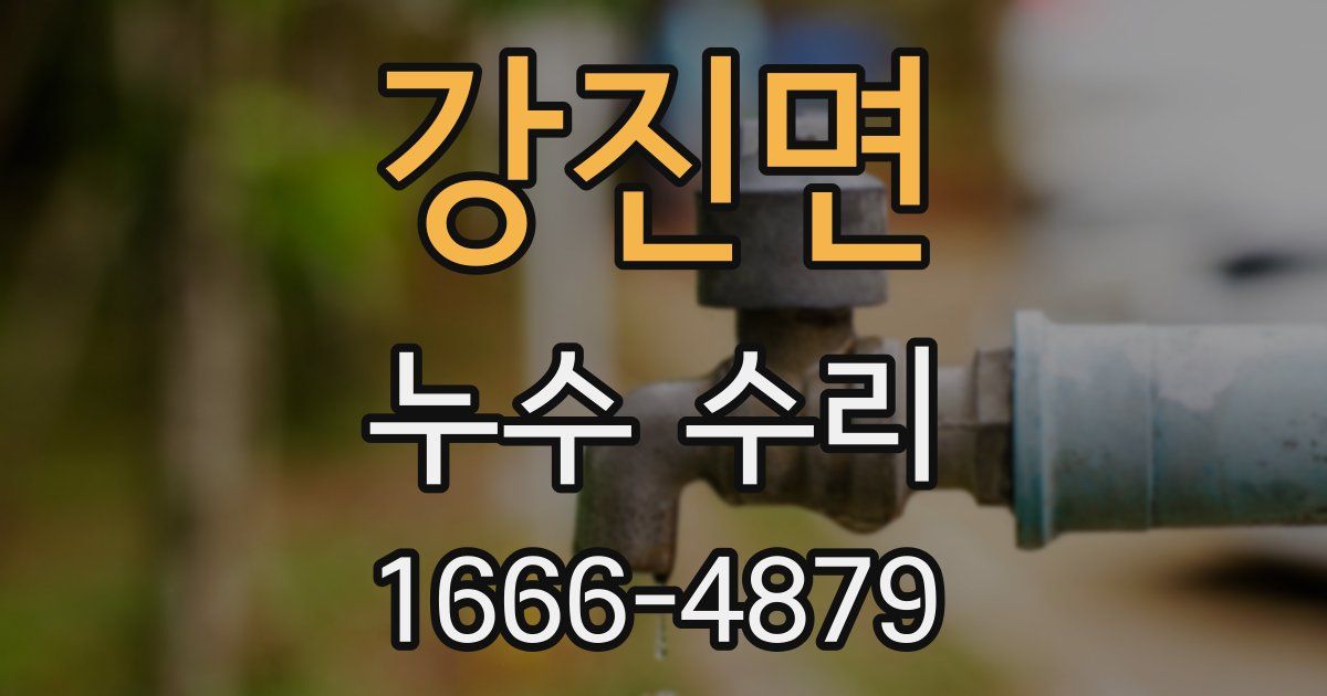 강진면 누수 수리