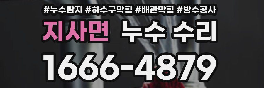 지사면 누수 수리