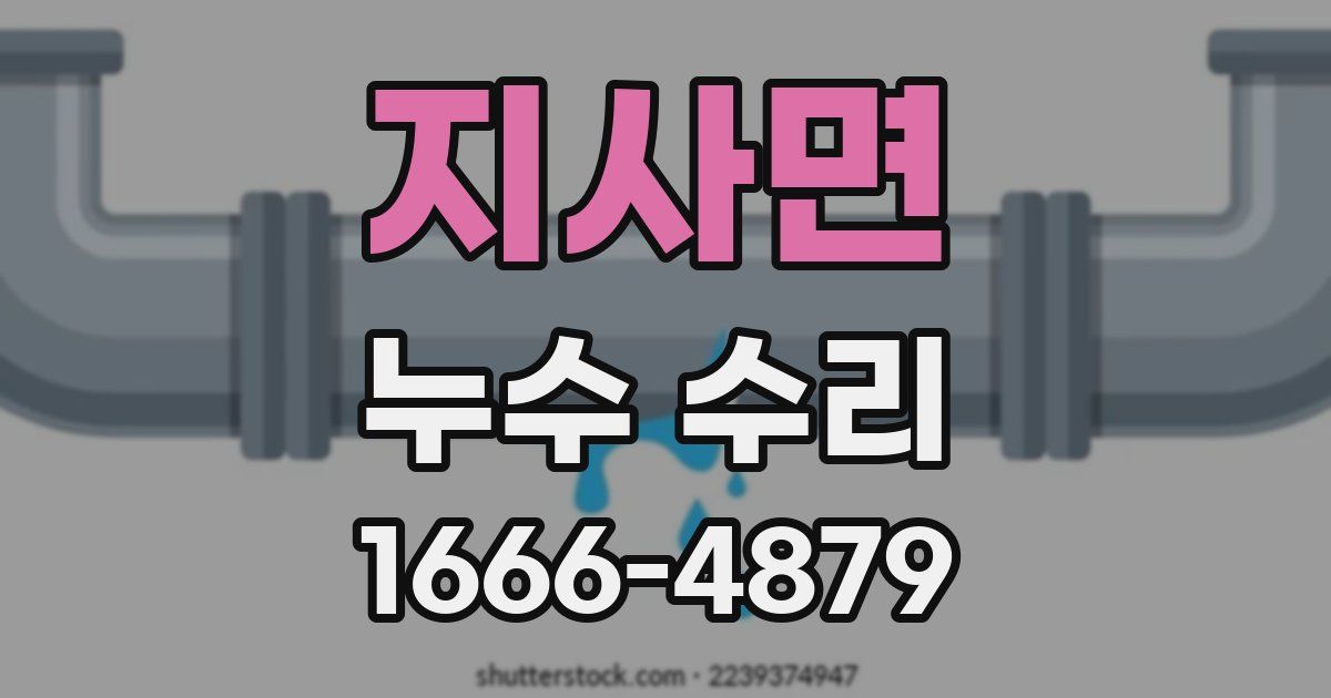 지사면 누수 수리