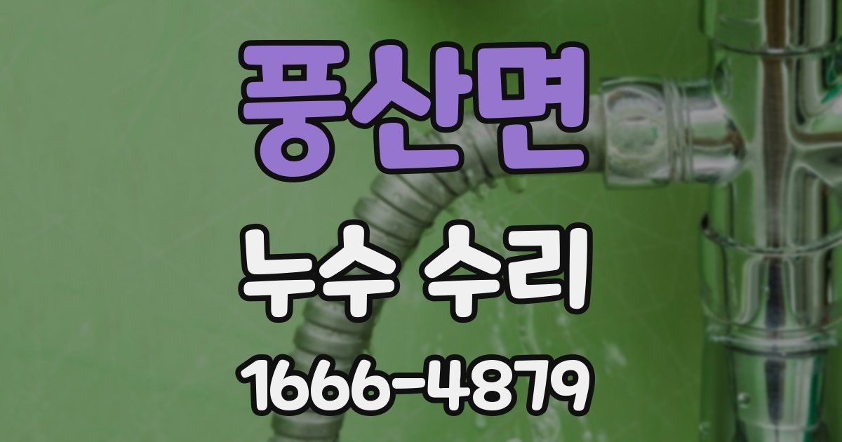 풍산면 누수 수리