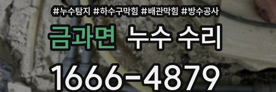 금과면 누수 수리