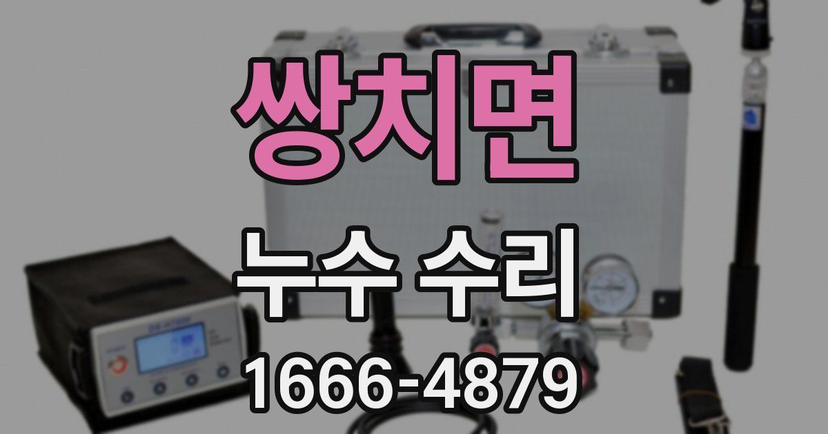 쌍치면 누수 수리