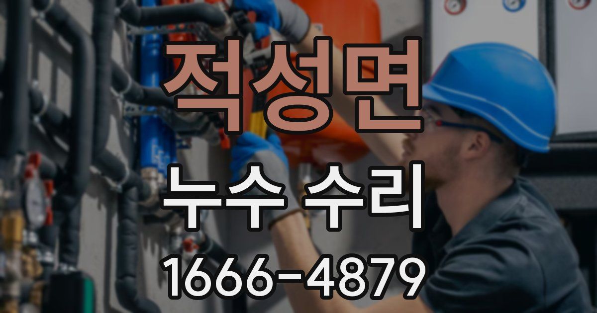 적성면 누수 수리