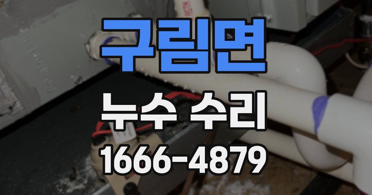 구림면 누수 수리