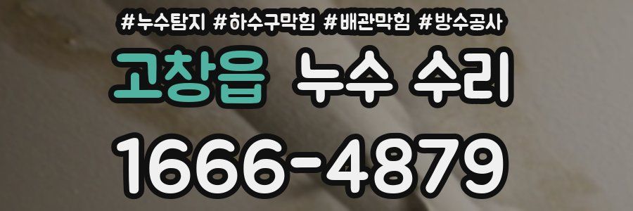 고창읍 누수 수리
