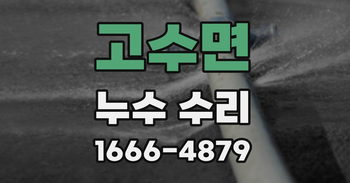 고수면 누수 수리
