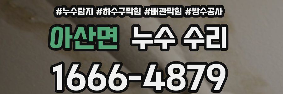 아산면 누수 수리