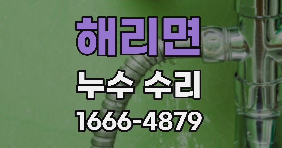 해리면 누수 수리
