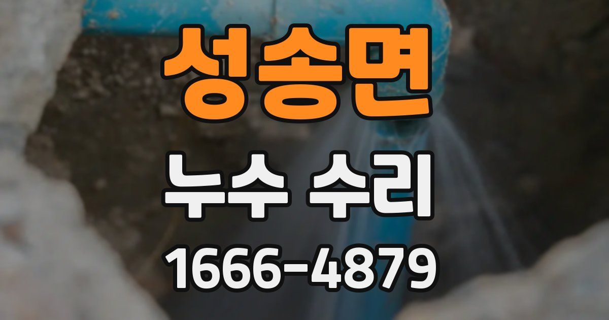 성송면 누수 수리