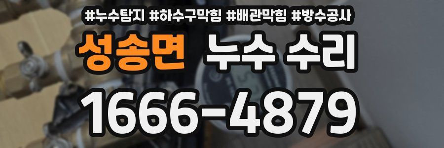 성송면 누수 수리