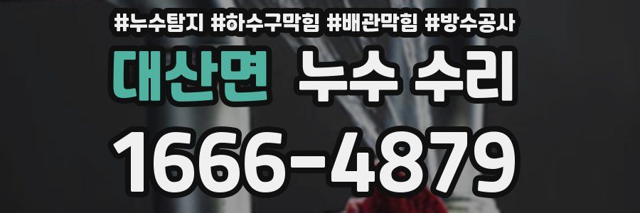 대산면 누수 수리