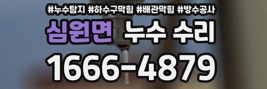 심원면 누수 수리