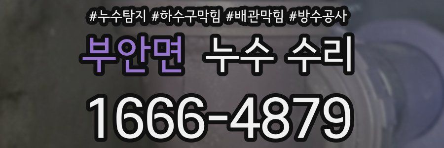 부안면 누수 수리