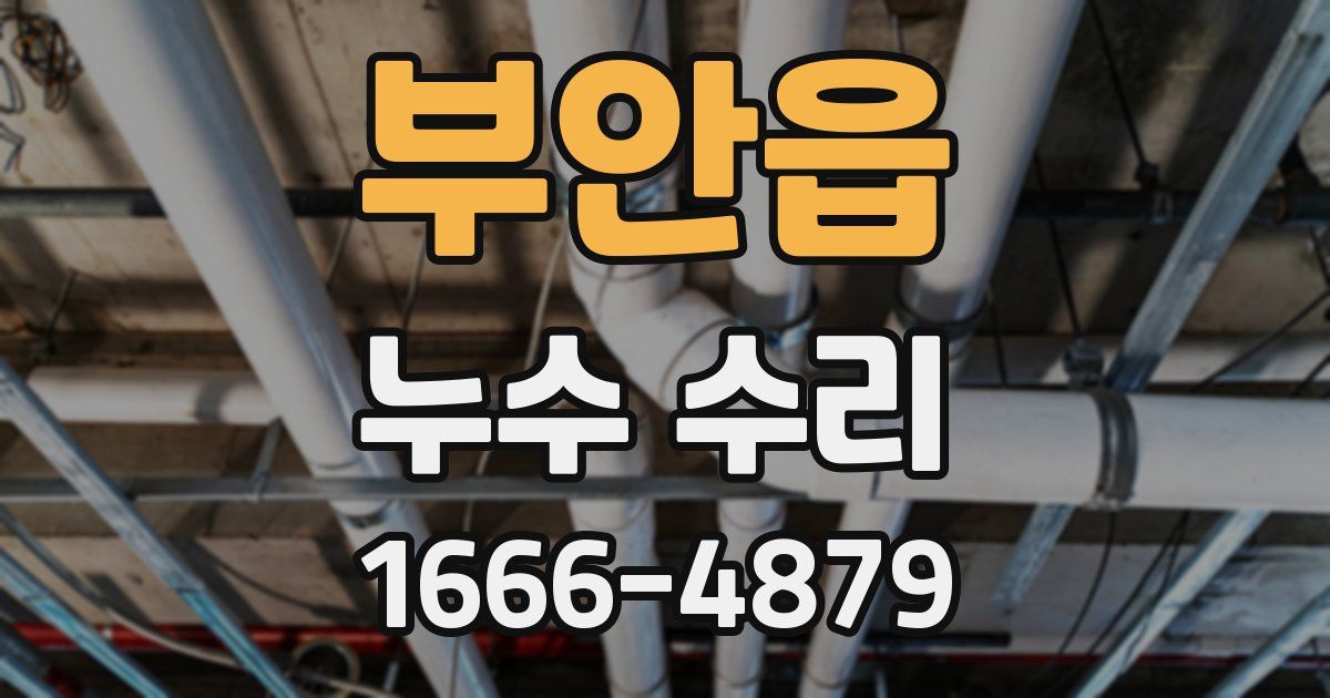 부안읍 누수 수리
