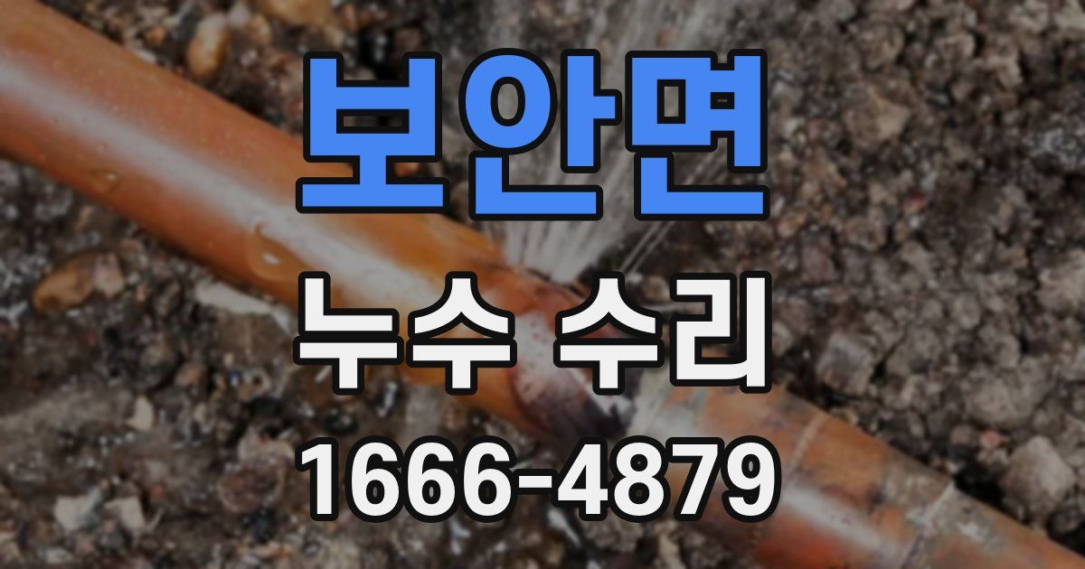 보안면 누수 수리