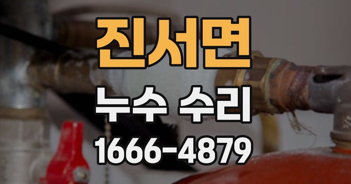 진서면 누수 수리