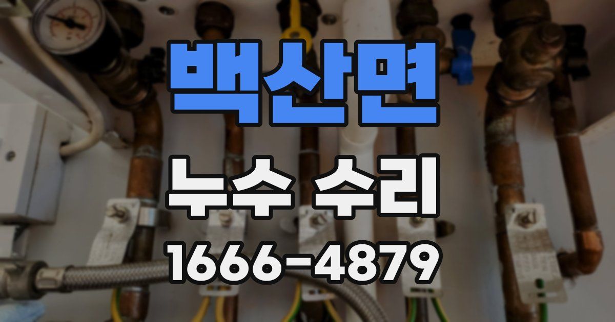 백산면 누수 수리