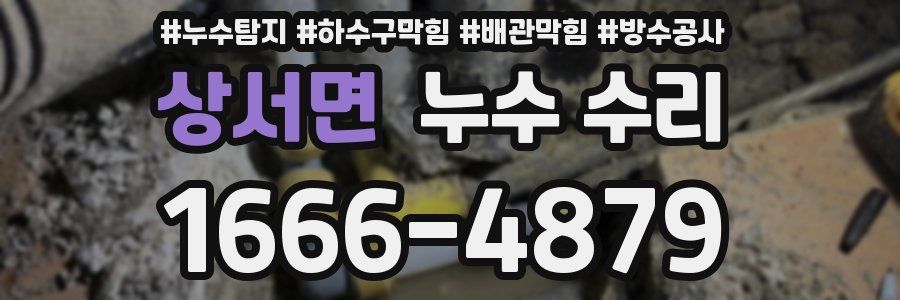 상서면 누수 수리