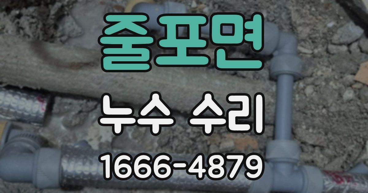 줄포면 누수 수리