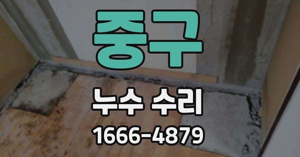 중구 누수 수리