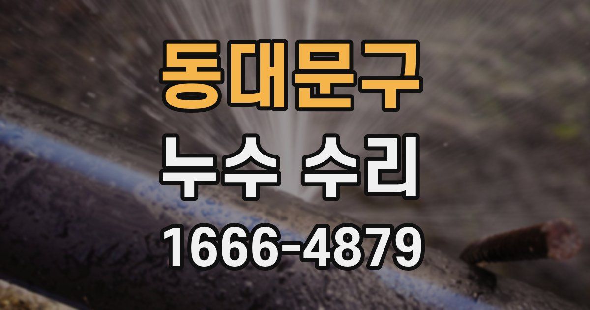 동대문구 누수 수리