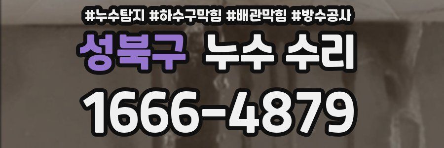 성북구 누수 수리