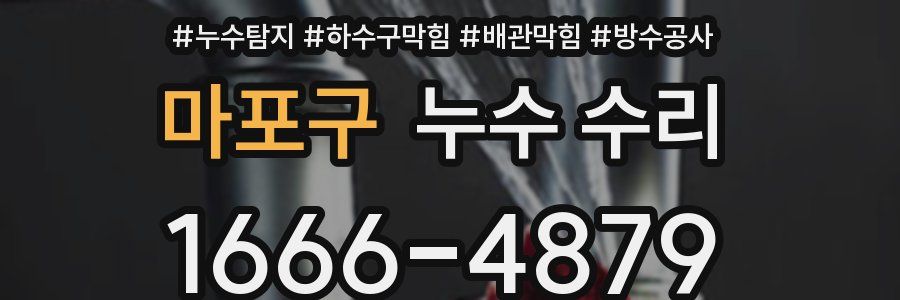 마포구 누수 수리