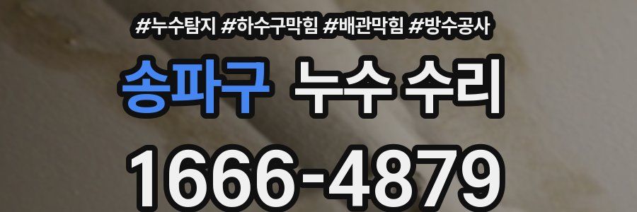송파구 누수 수리