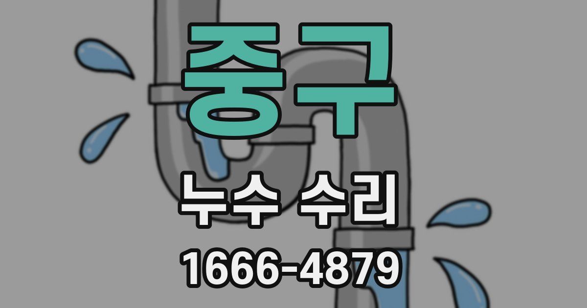 중구 누수 수리