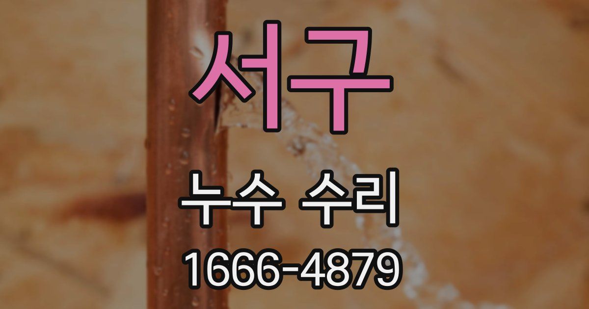 서구 누수 수리