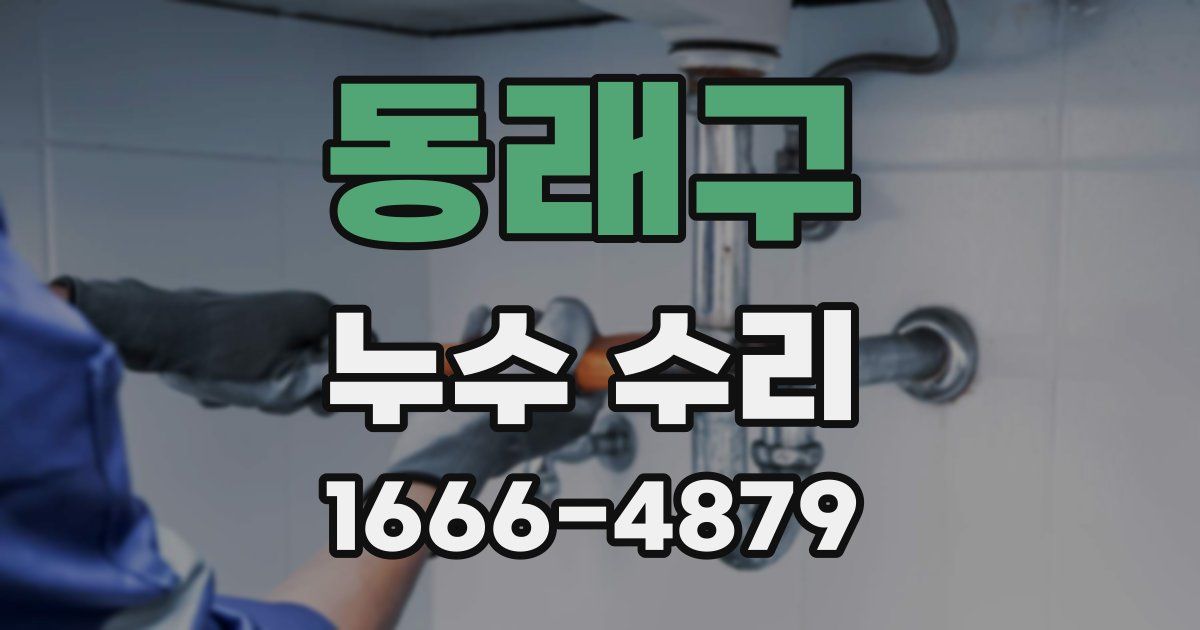 동래구 누수 수리