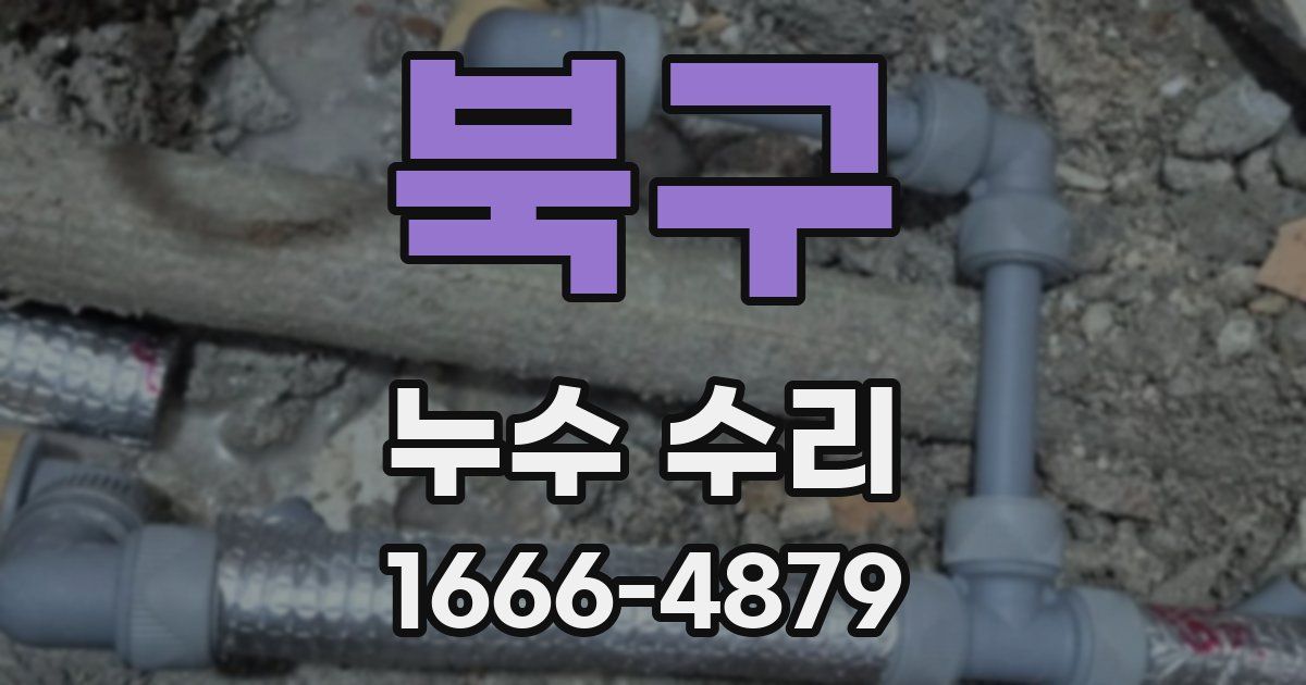 북구 누수 수리