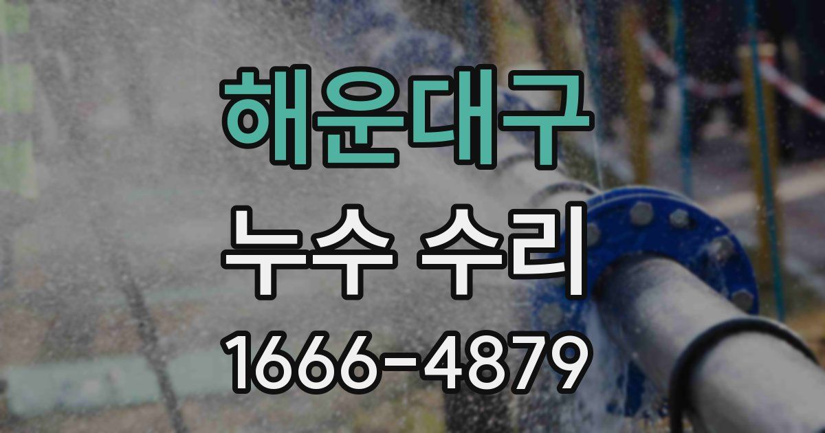해운대구 누수 수리