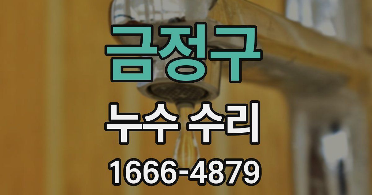 금정구 누수 수리