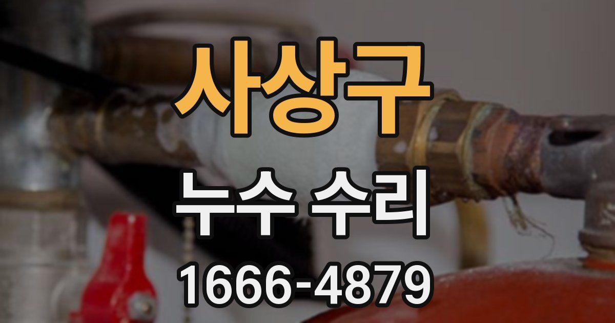 사상구 누수 수리