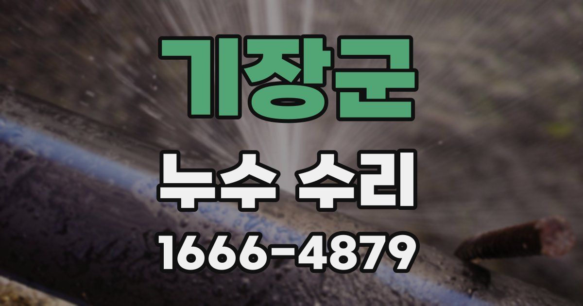 기장군 누수 수리