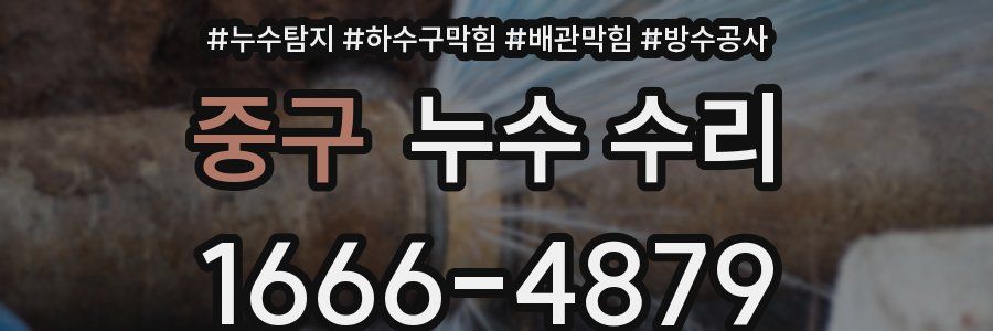 중구 누수 수리